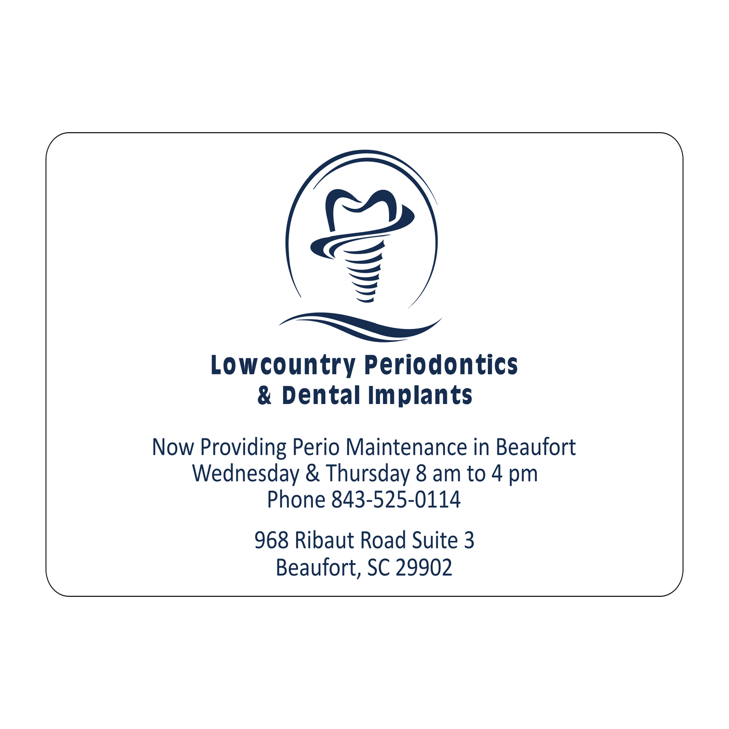 SC Lowcountry Periodontics Beaufort 5"x8" Rectangle Magnet