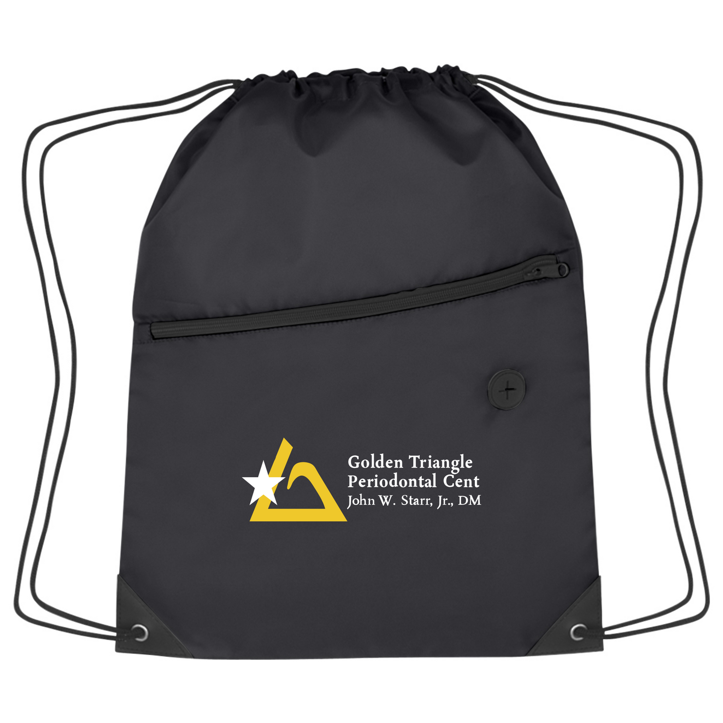 GOLDEN TRIANGLE PERIO Drawstring Backpack with Front Zipper