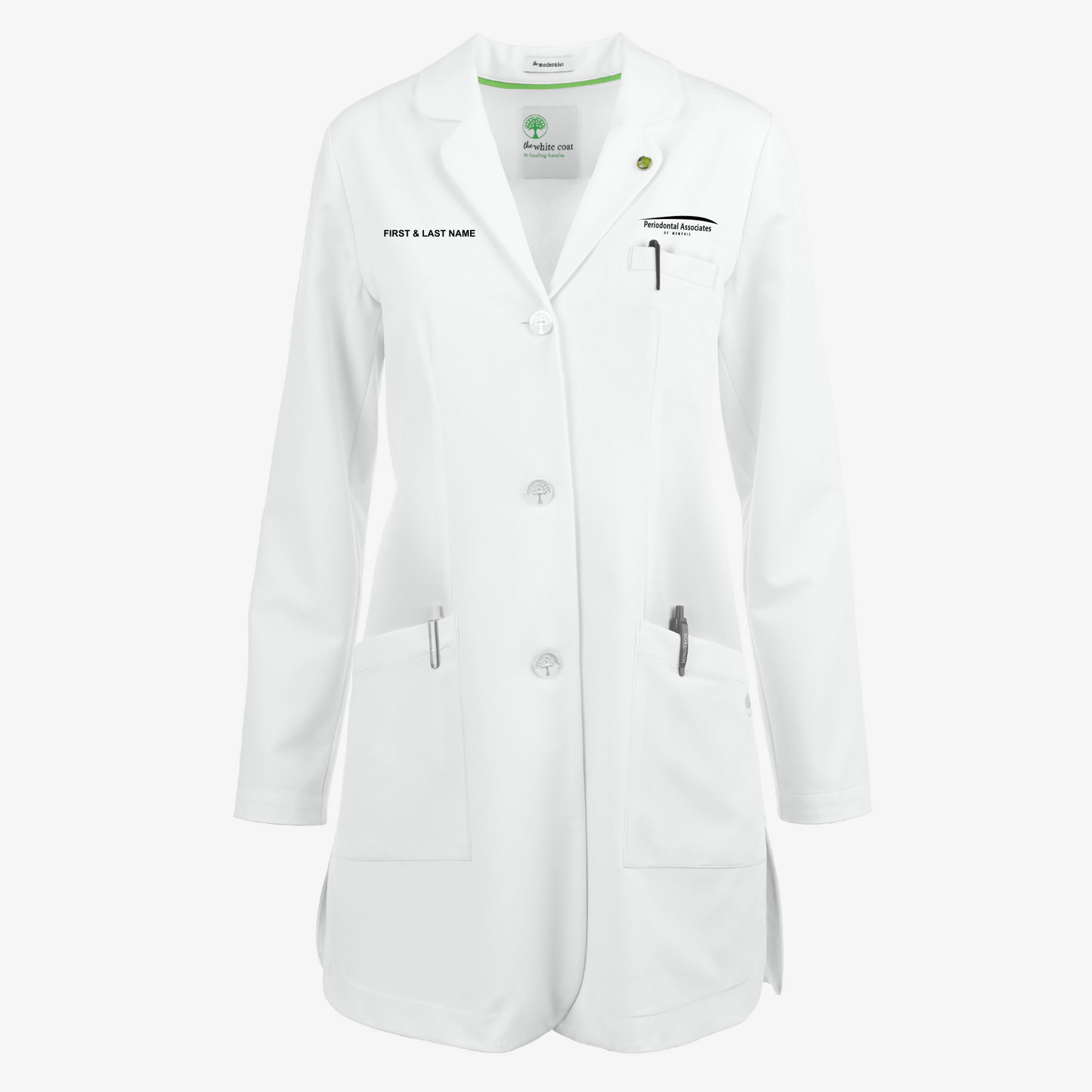 PERIO MEMPHIS Women's Four Pocket 35" Fiona Lab Coat