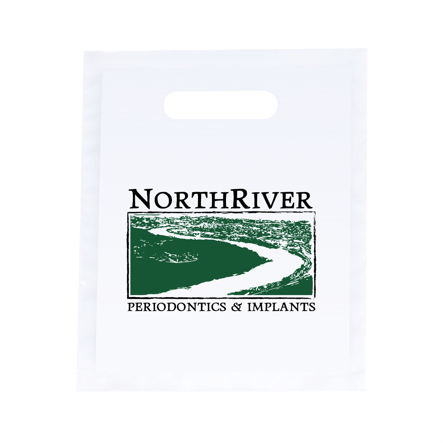NORTH RIVER PERIO 7.5"W x 9"H Full Color Die Cut Bag