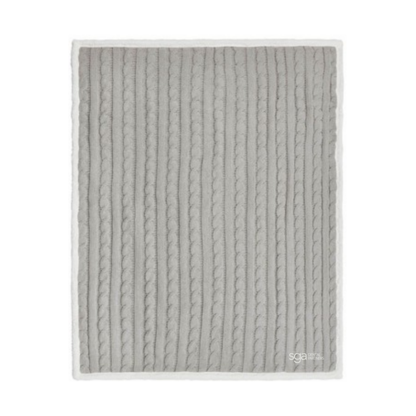 SGA Cable Knit Chenille Sherpa Throw Blanket