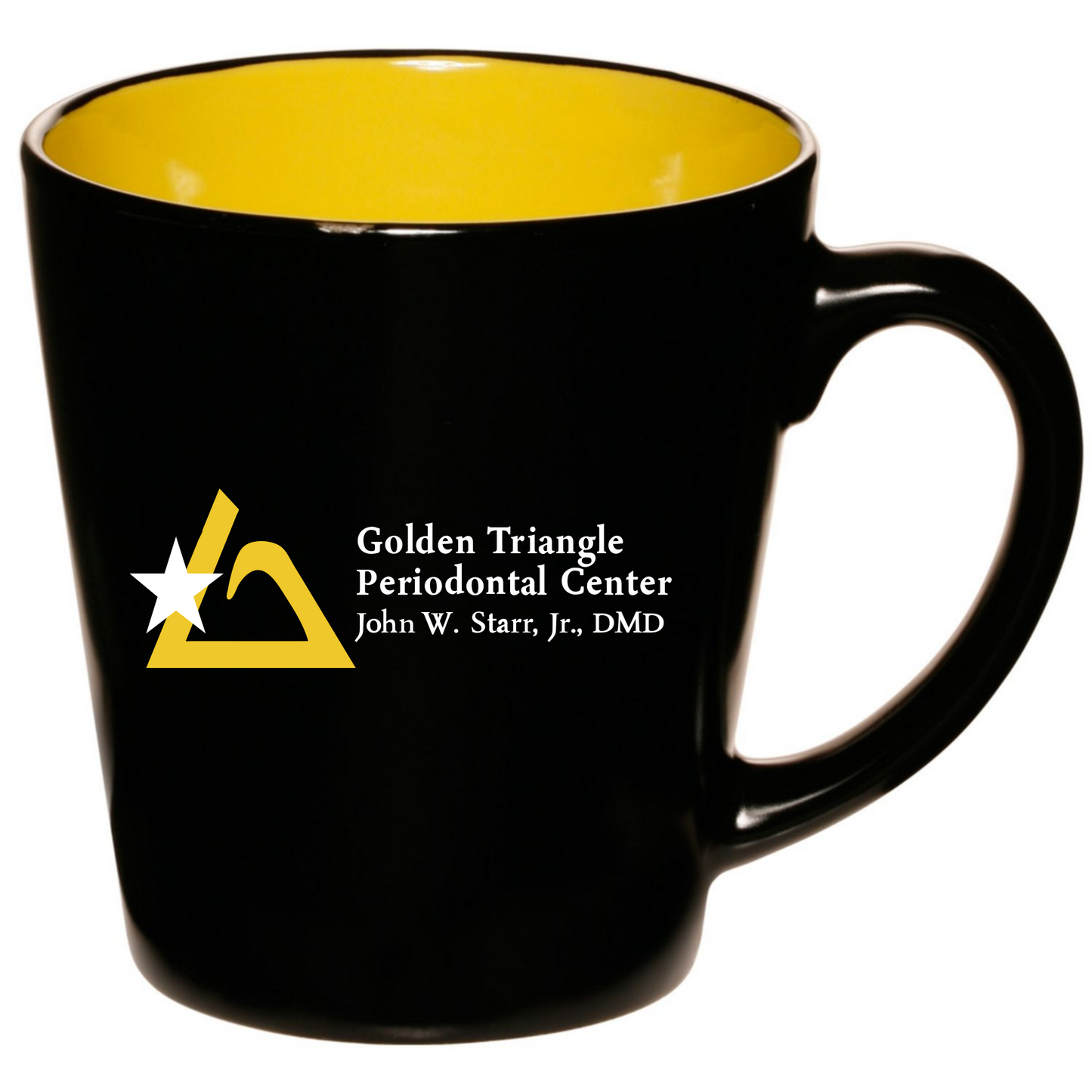 GOLDEN TRIANGLE PERIO Two-Tone Ceramic 12 Oz Classic Latte Mug