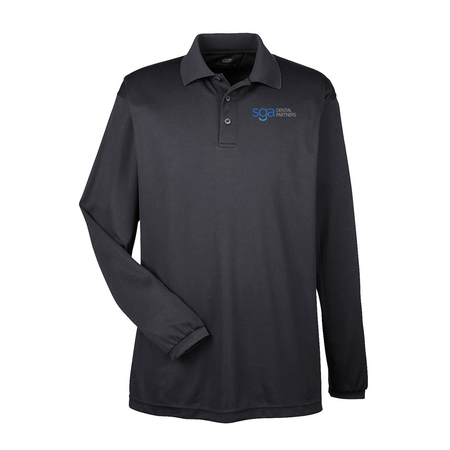 Men's UltraClub Cool & Dry Long Sleeve Mesh Pique Polo