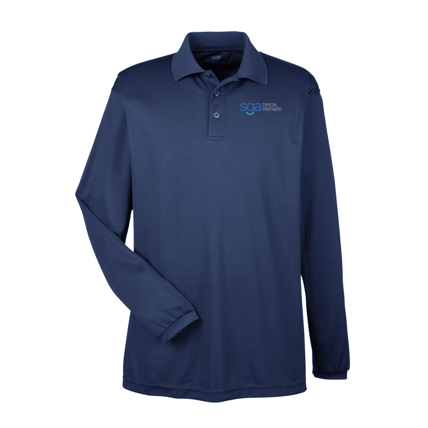 Men's UltraClub Cool & Dry Long Sleeve Mesh Pique Polo