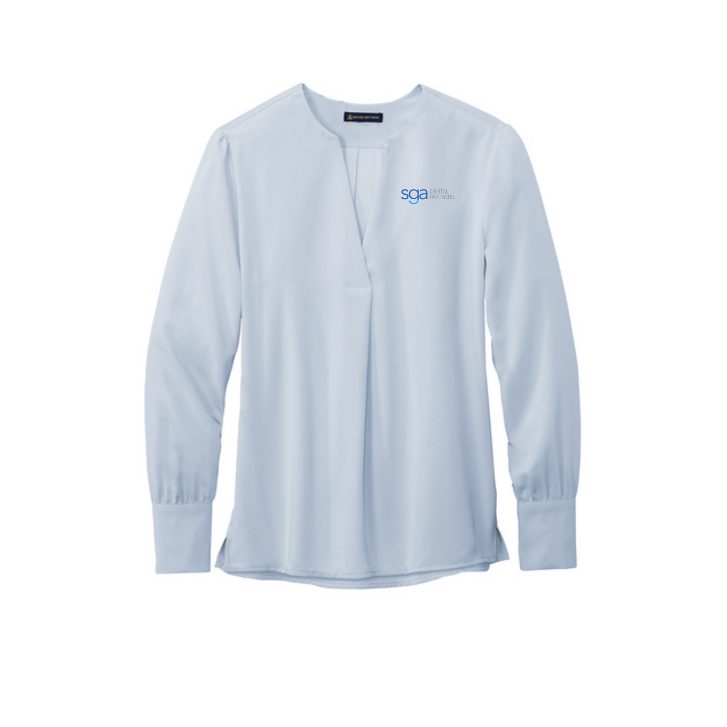 Women's Brooks Brothers Open-Neck Satin Blouse