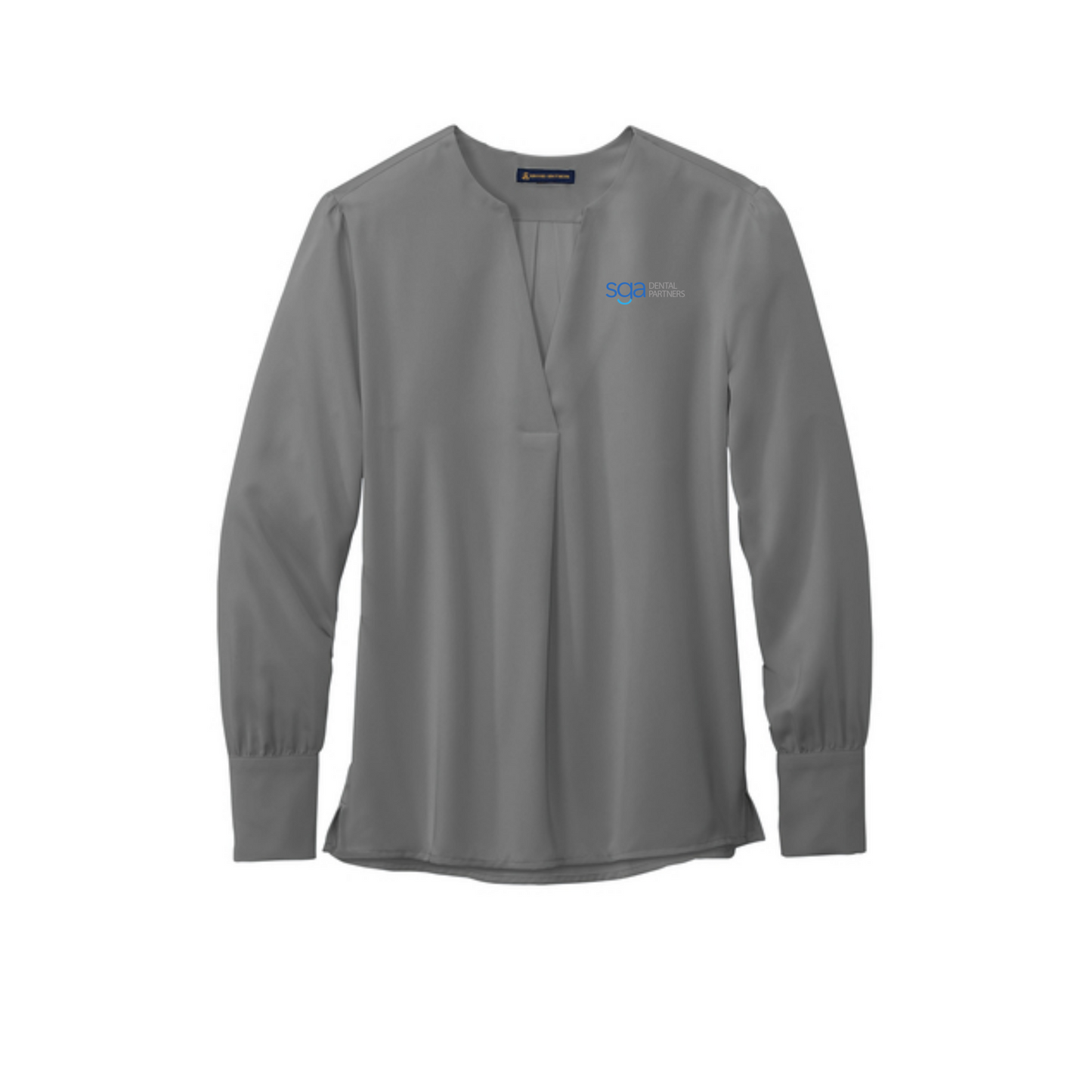 Women's Brooks Brothers Open-Neck Satin Blouse