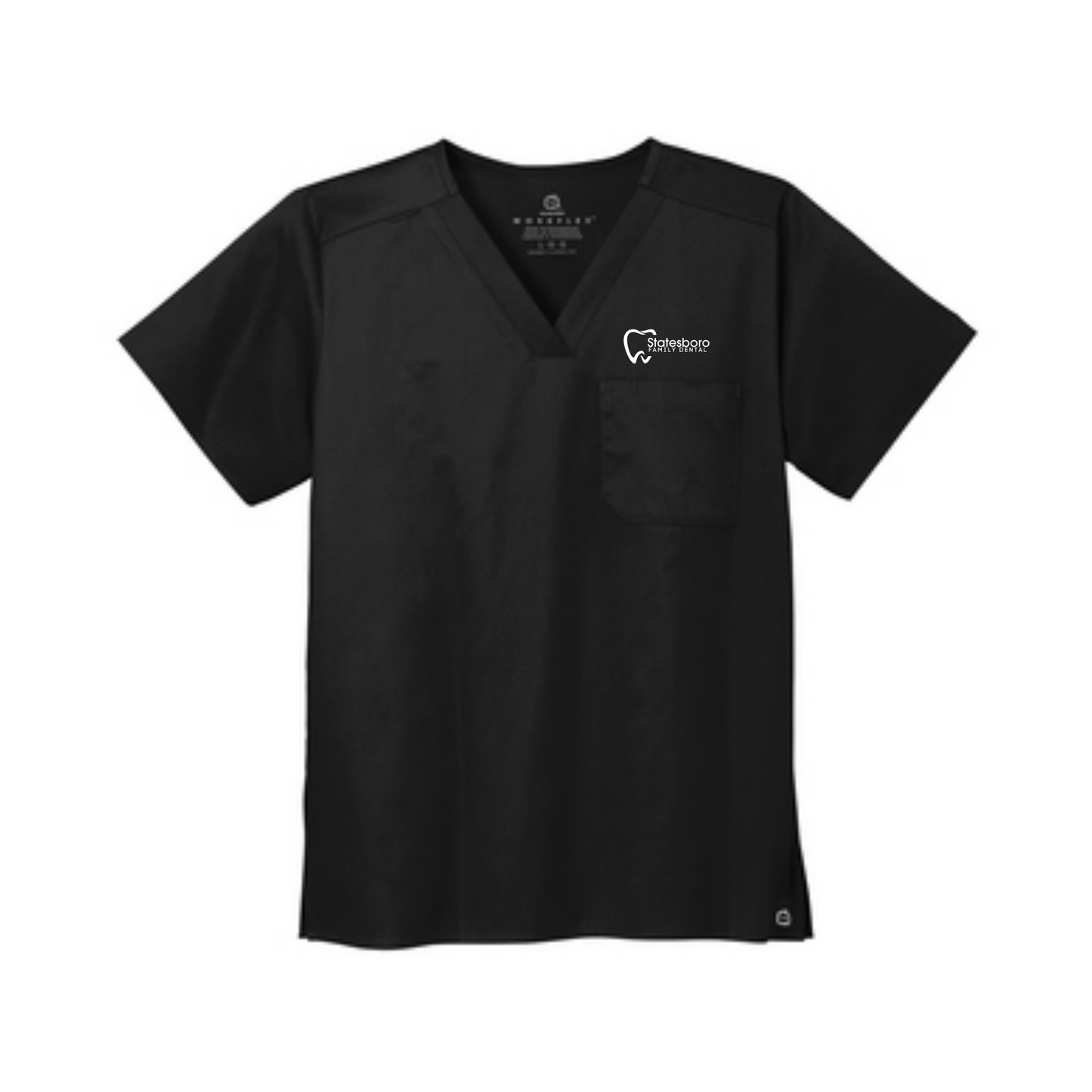 GA (S-Z) WonderWink® Unisex WorkFlex™ Chest Pocket V-Neck Top