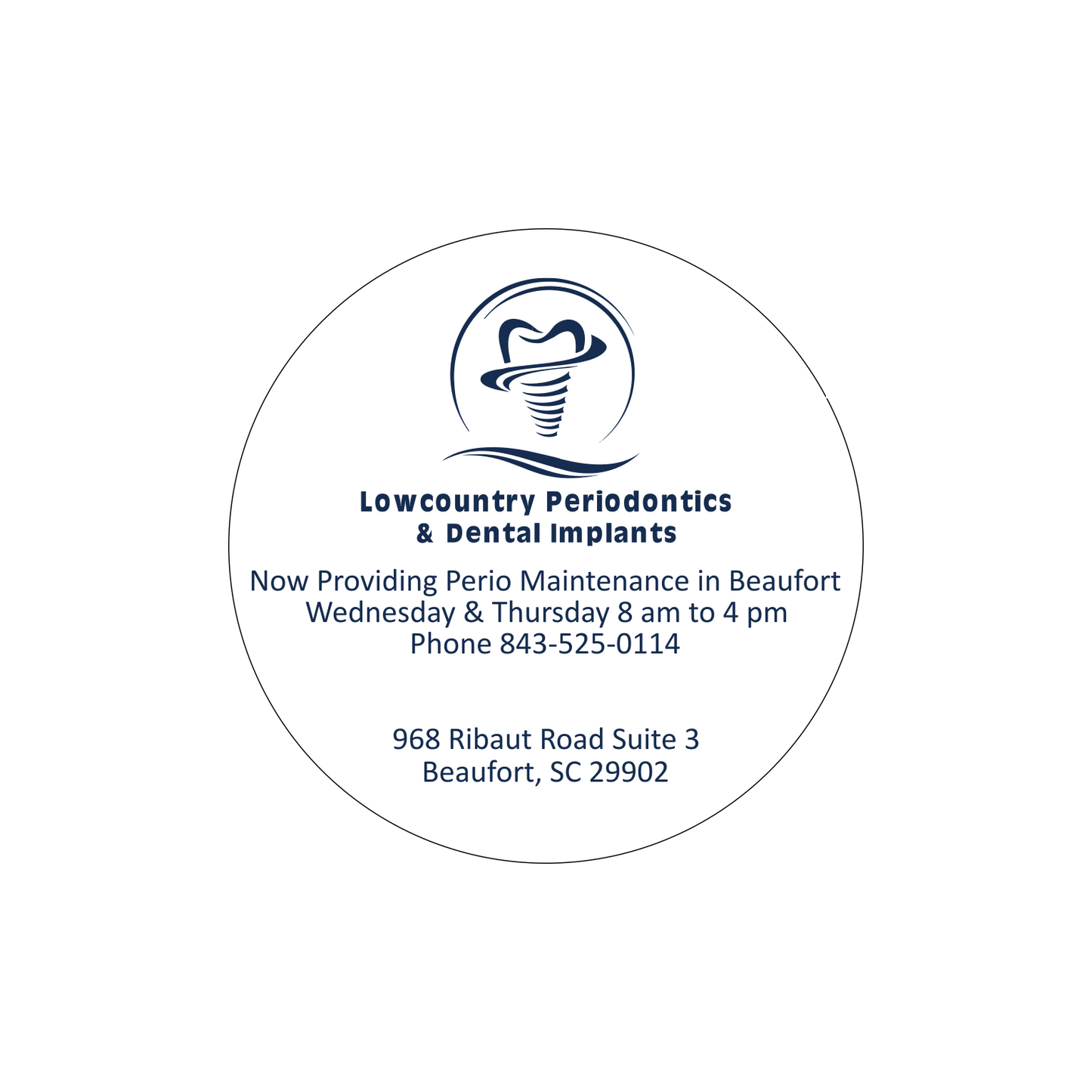 SC Lowcountry Beaufort 3"W Circle Labels On Roll