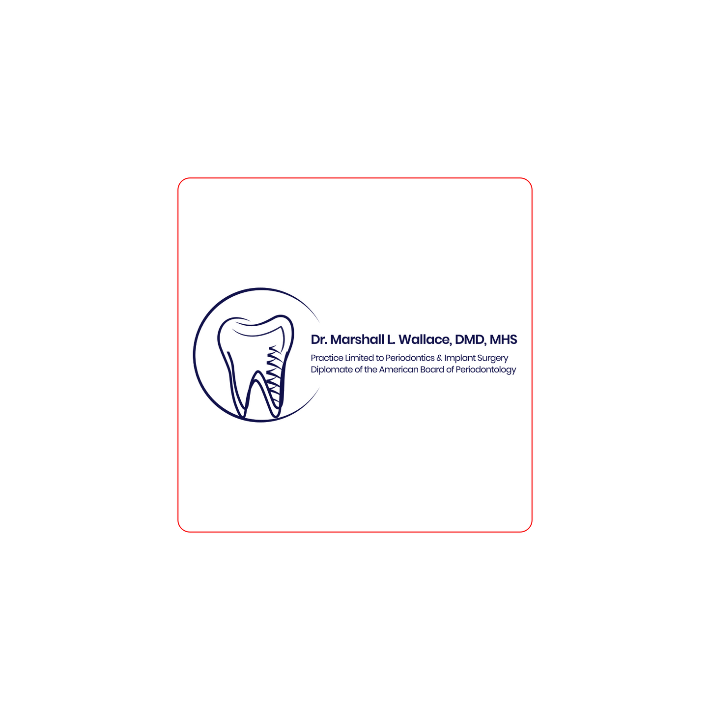 WALLACE PERIO 3"x3" Inside Window Removable Decal