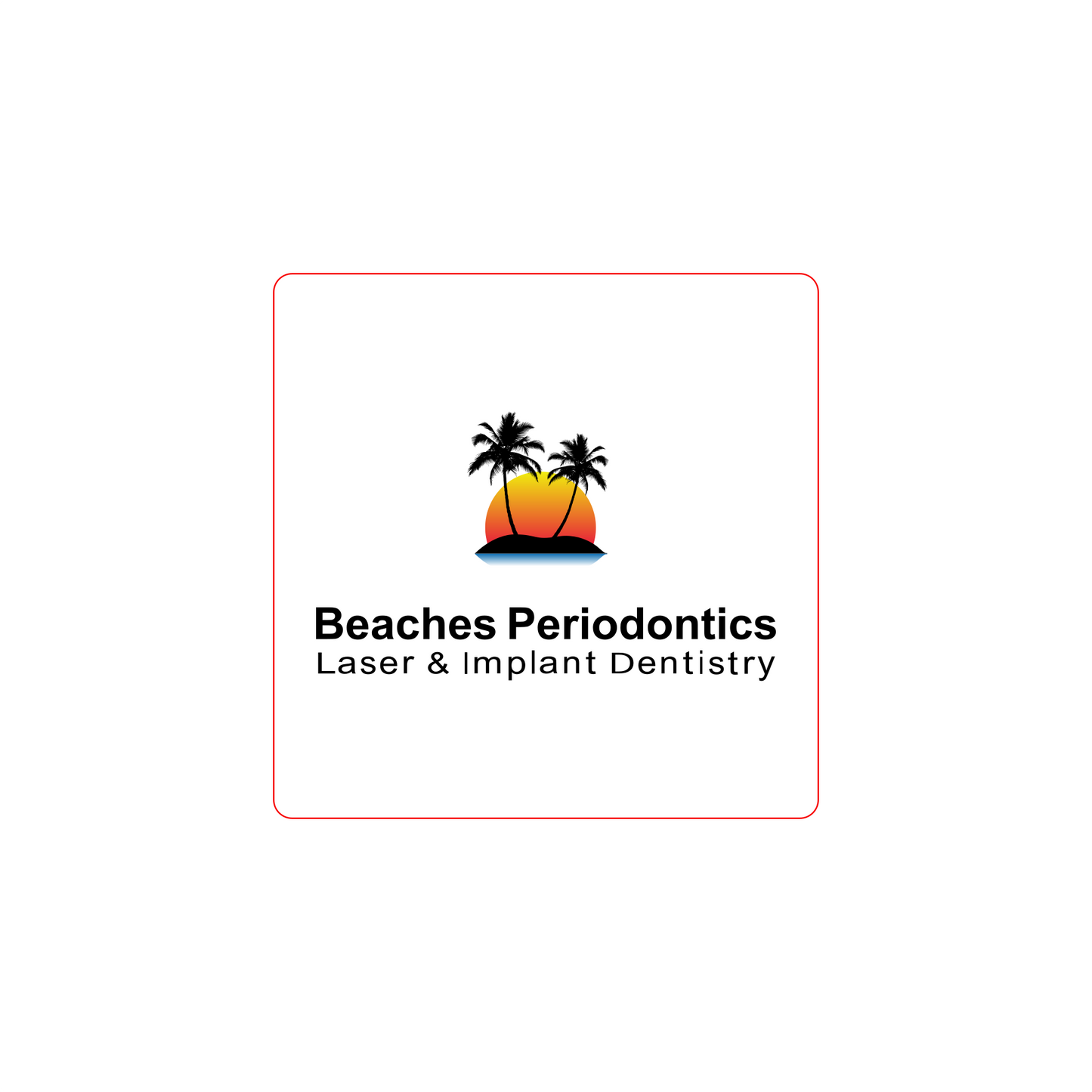BEACHES PERIO 3"x3" Inside Window Removable Decal