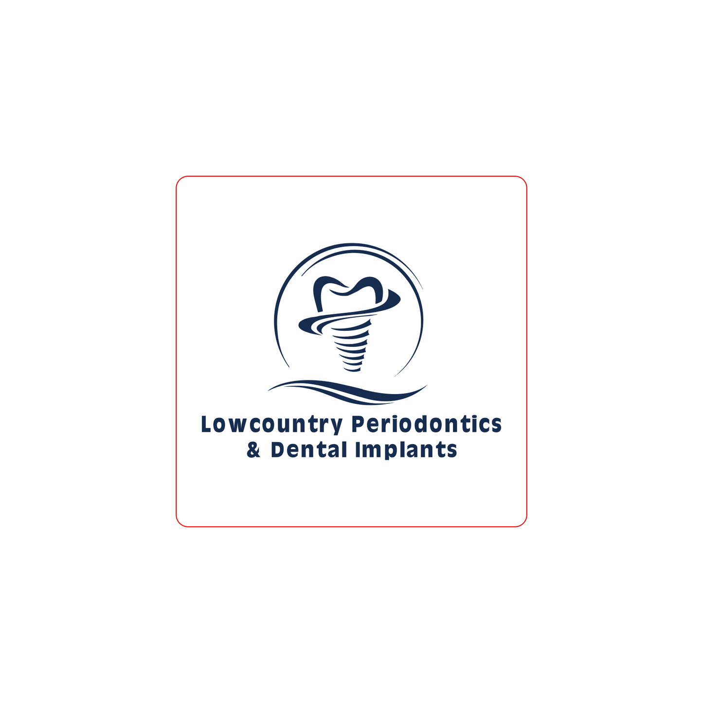 LOWCOUNTRY PERIO 3"x3" Inside Window Removable Decal