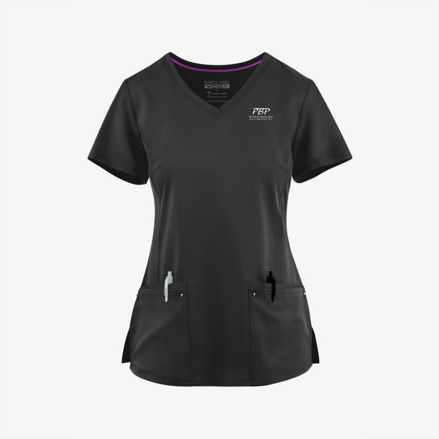 PINE BELT PERIO Healing Hands Women's Stylish V-Neck Scrub Top