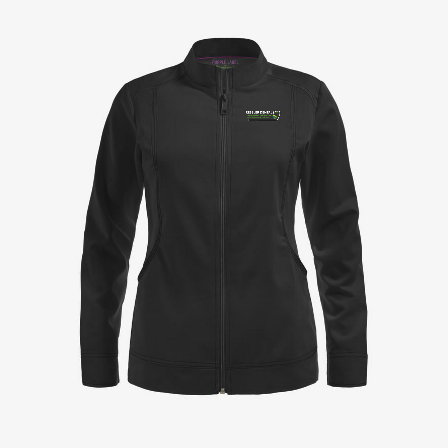 RESSLER DENTAL Healing Hands Women's Mandarin Collar Scrub Jacket