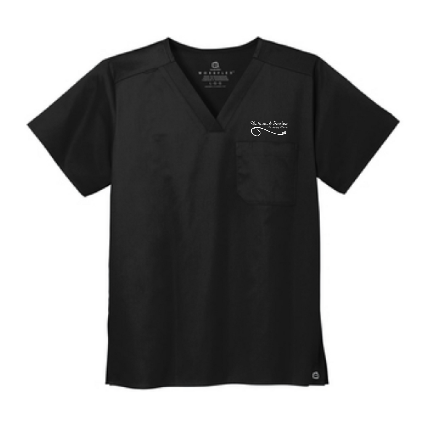 GA (S-Z) WonderWink® Unisex WorkFlex™ Chest Pocket V-Neck Top