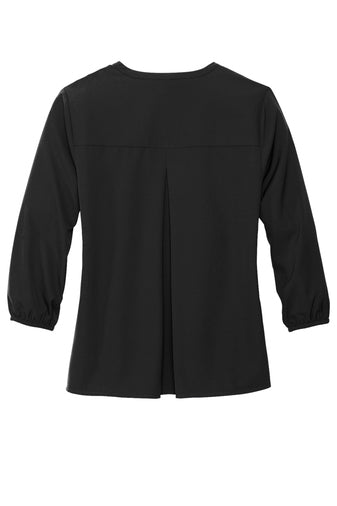 Women's Stretch Crepe 3/4 Sleeve Blouse