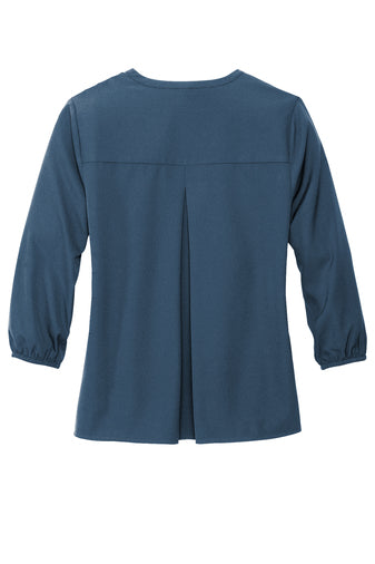 Women's Stretch Crepe 3/4 Sleeve Blouse