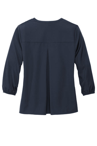Women's Stretch Crepe 3/4 Sleeve Blouse