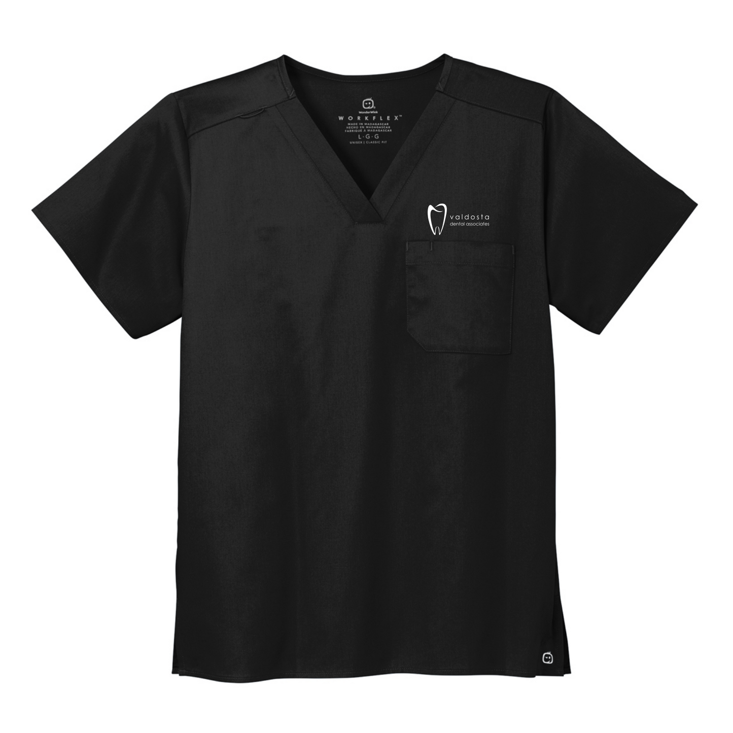 GA (S-Z) WonderWink® Unisex WorkFlex™ Chest Pocket V-Neck Top