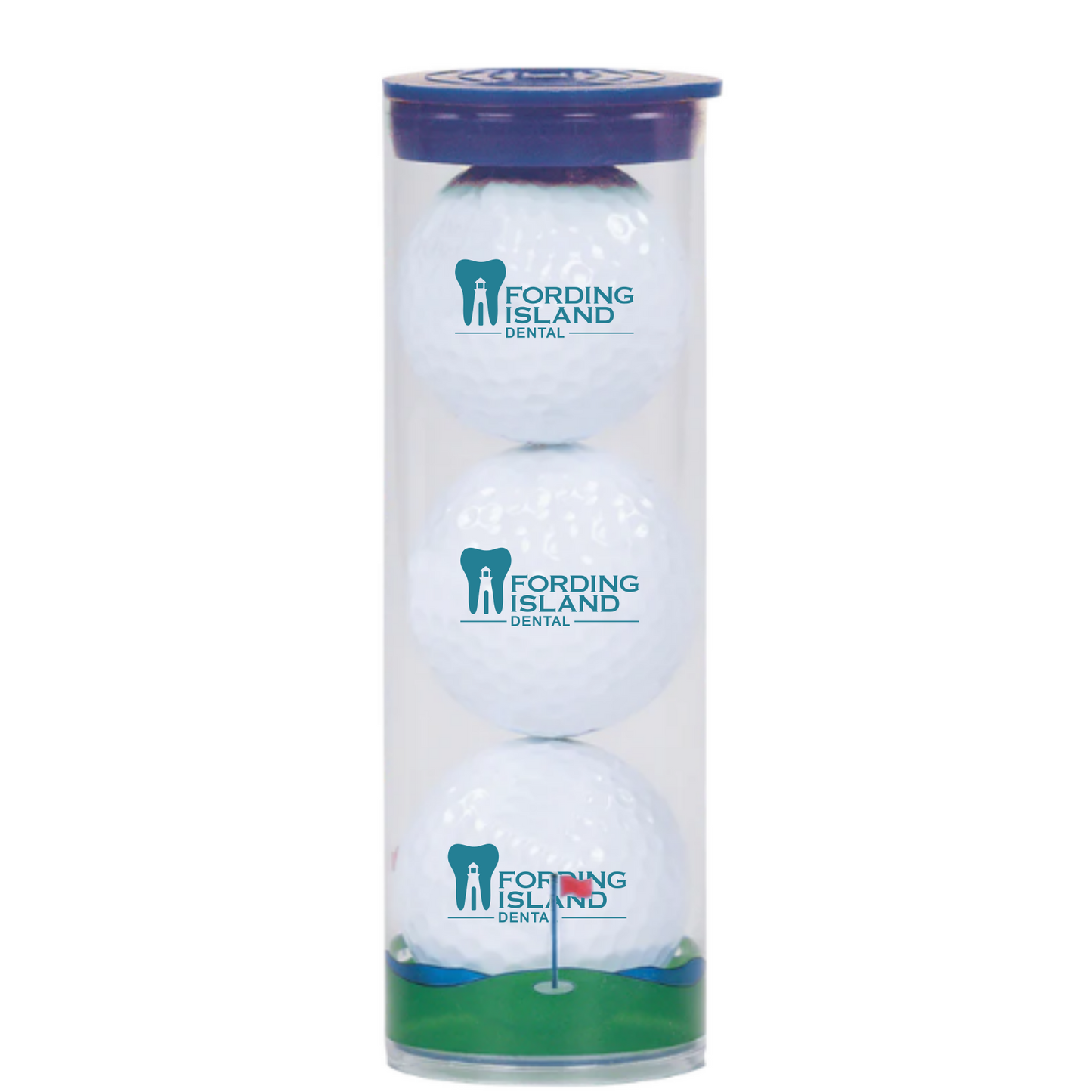 SC 3 Ball Clear Tube With Wilson Zip Golf Balls