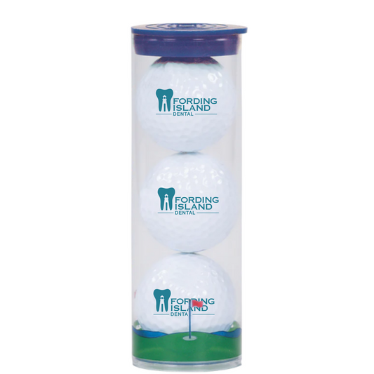 SC 3 Ball Clear Tube With Wilson Zip Golf Balls