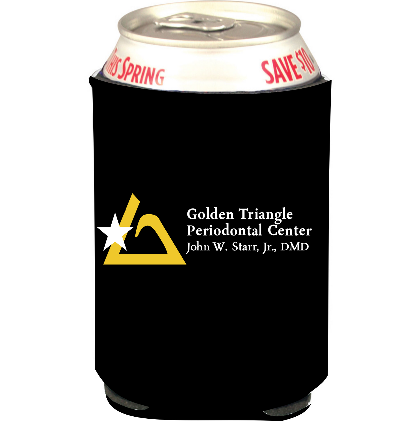 GOLDEN TRIANGLE PERIO Collapsible Full Color Neoprene Can Cooler