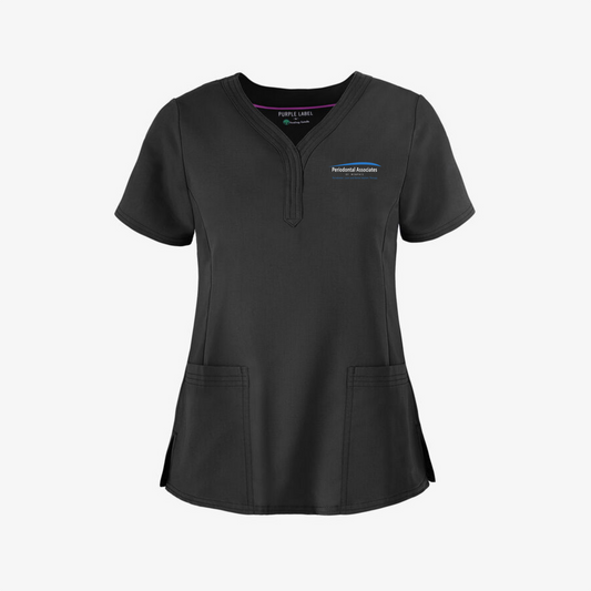 PERIO MEMPHIS Healing Hands Women's Triple-Needle Stitching Scrub Top