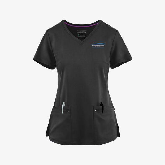 PERIO MEMPHIS Healing Hands Women's Stylish V-Neck Scrub Top