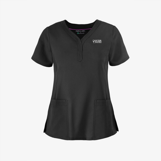 OUTER BANKS PERIO Healing Hands Women's Triple-Needle Stitching Scrub Top